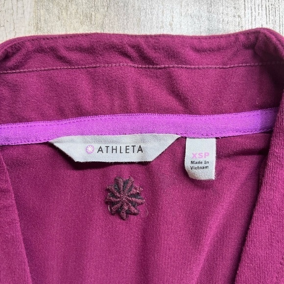 Athleta purple suedy lady long sleeve activewear dress size XSP - Picture 7 of 12